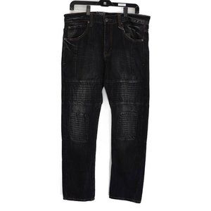 Eight 732 Mens Classic Straight Jeans Black 34x33